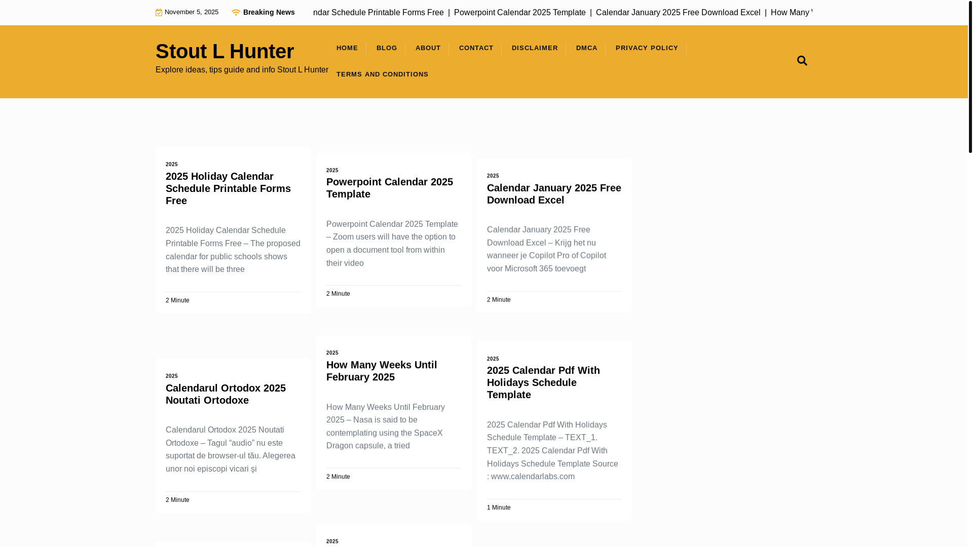 website screenshot of https://stoutlhunter.pages.dev/