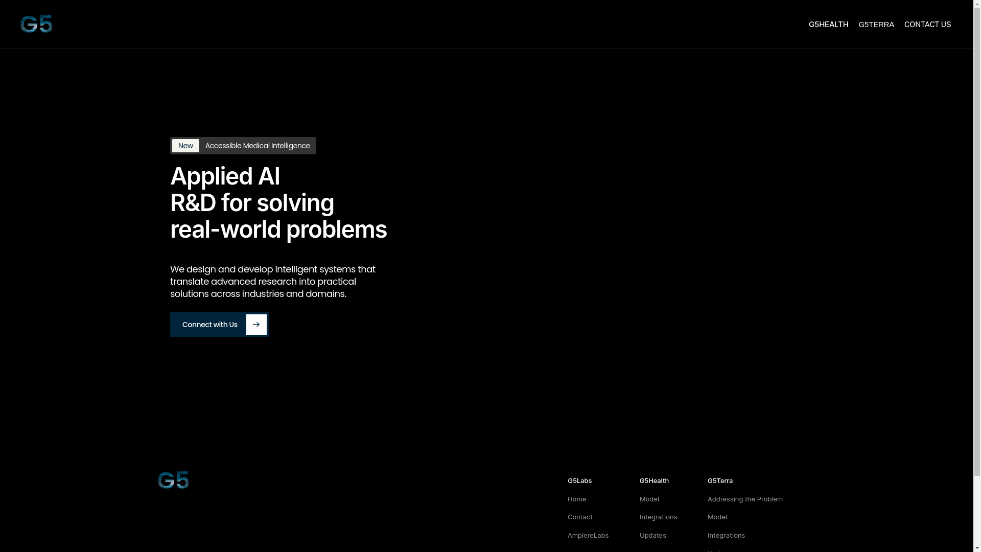 website screenshot of https://gfive.health/