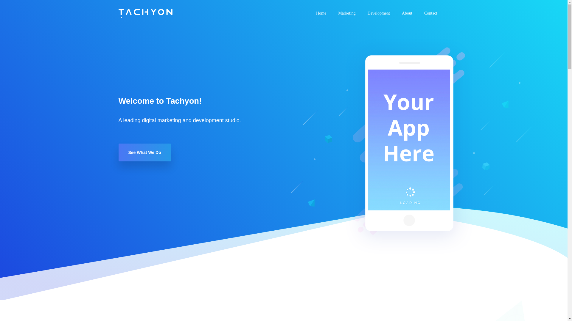 website screenshot of https://tachyonit.online/