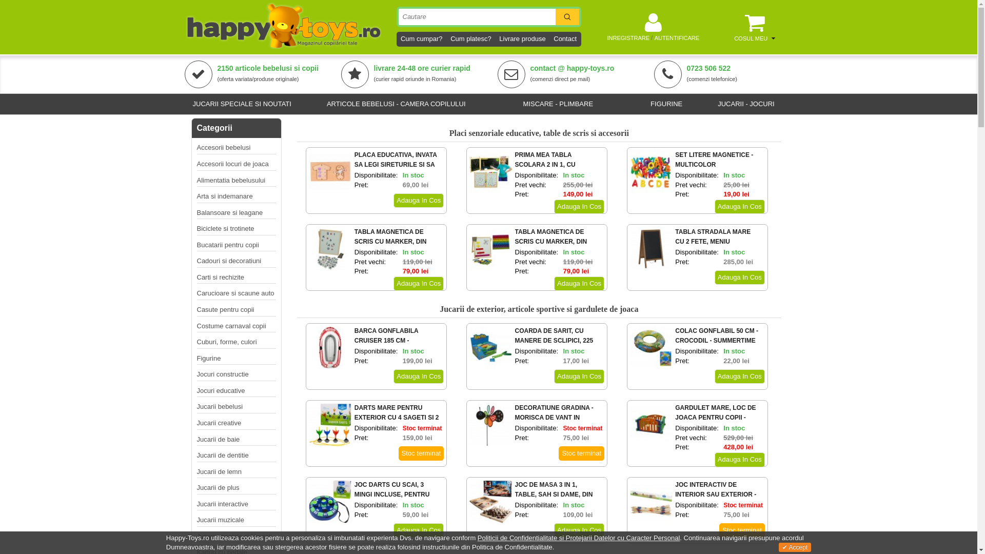 website screenshot of https://www.happy-toys.ro/