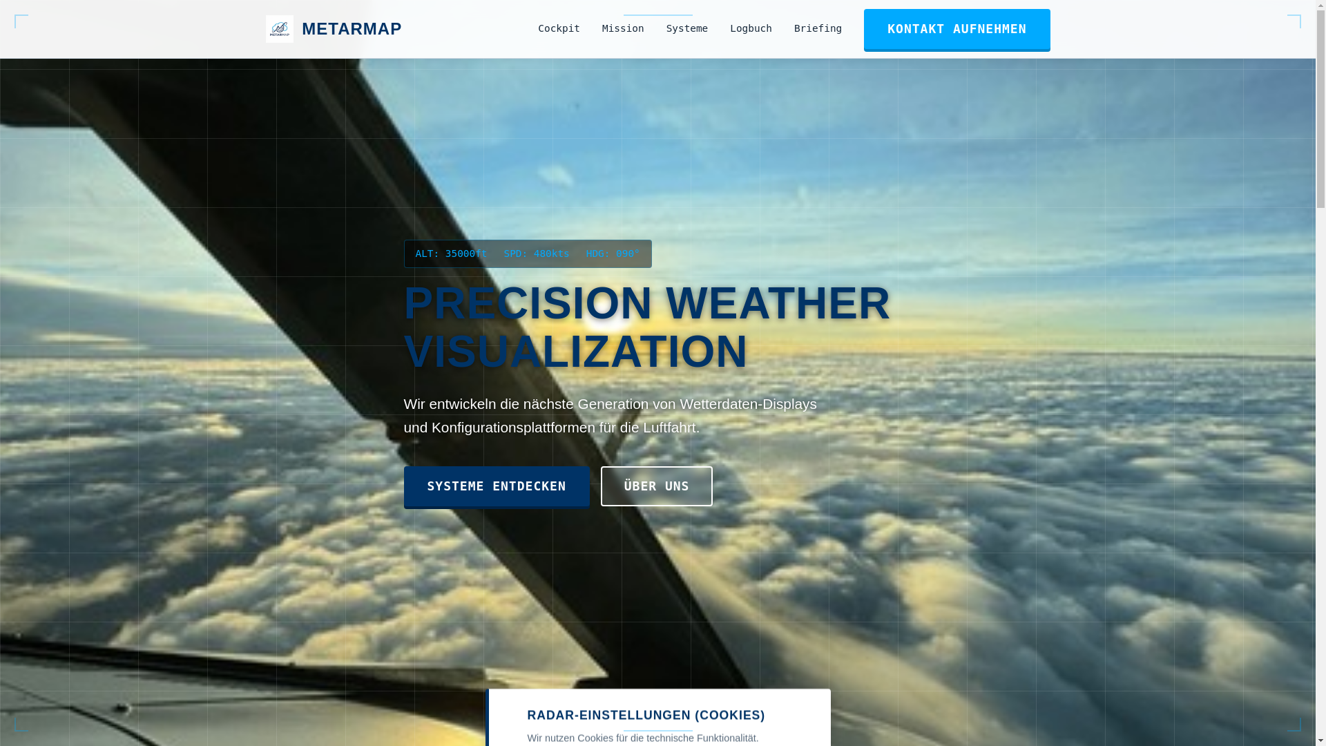 website screenshot of https://metarmap-softwareservice.de/