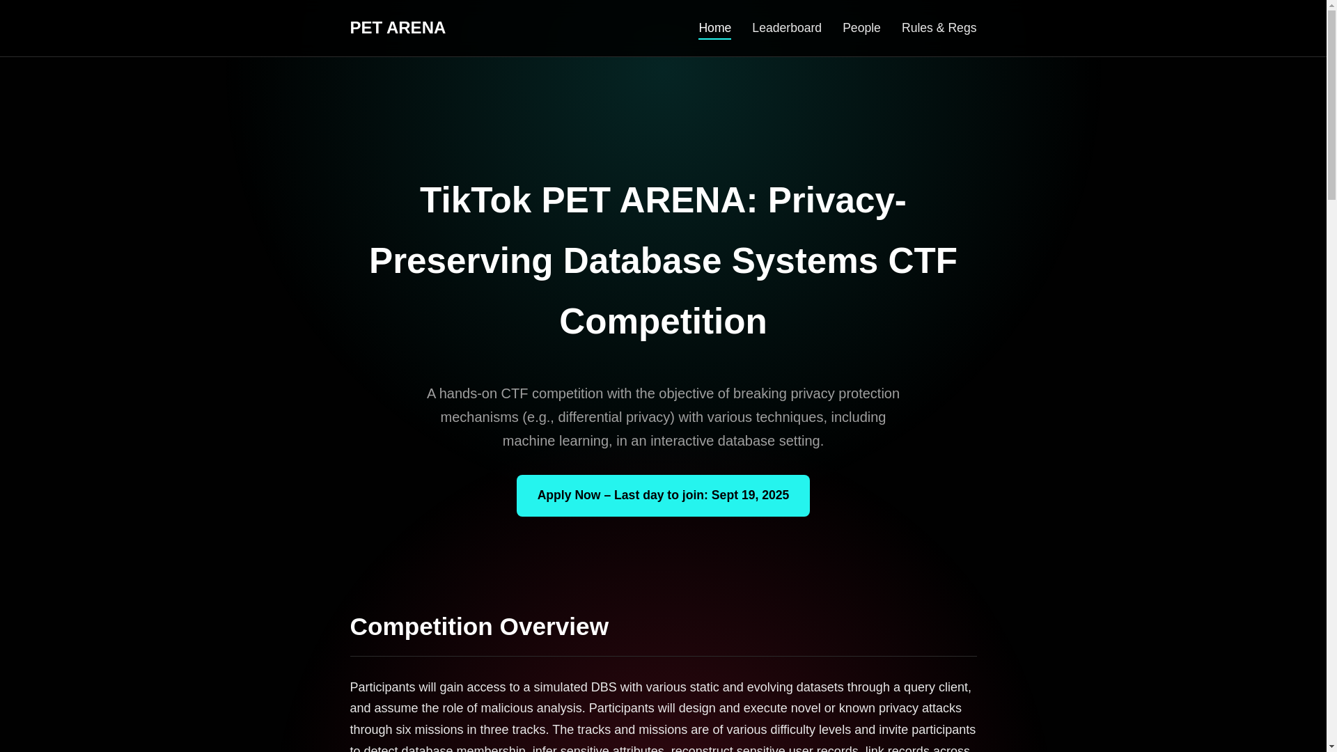 website screenshot of https://pet-arena.org/