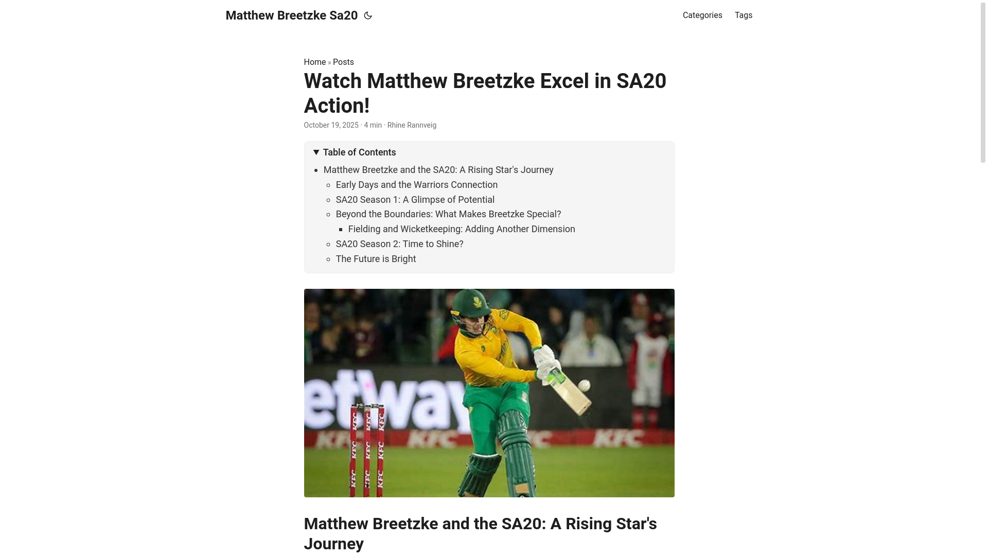 website screenshot of https://matthew-breetzke-sa20.pages.dev/
