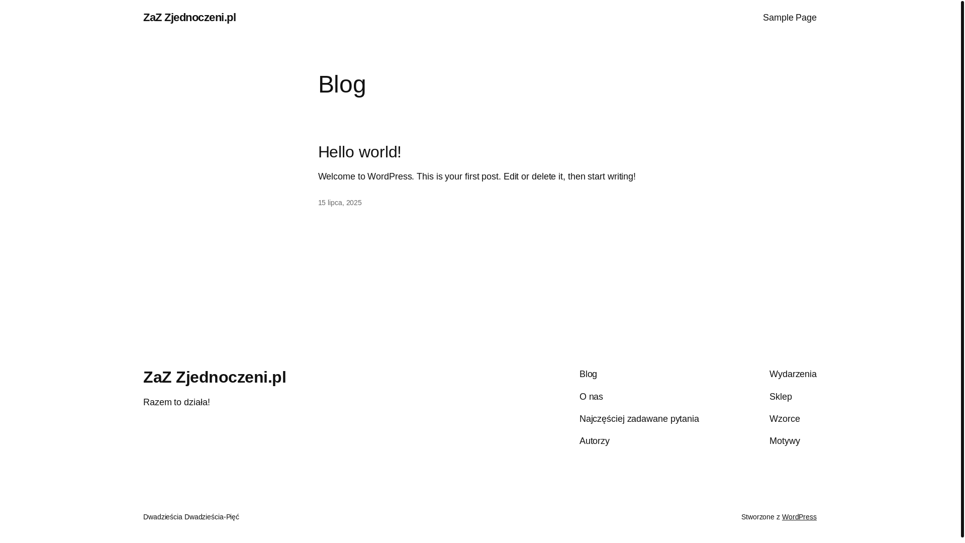 website screenshot of https://zaz-zjednoczeni.pl/