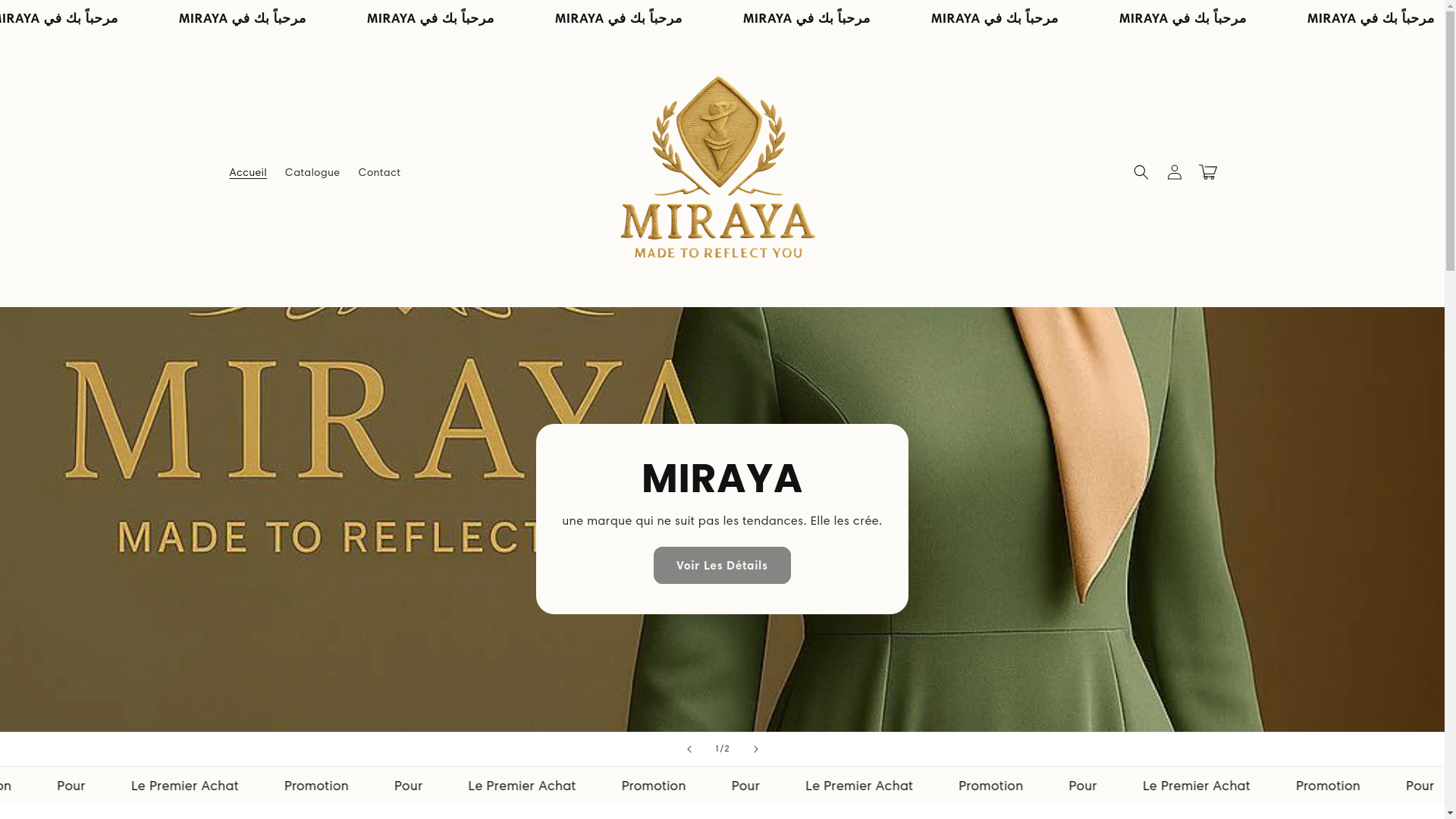 website screenshot of https://mirayadz.com/