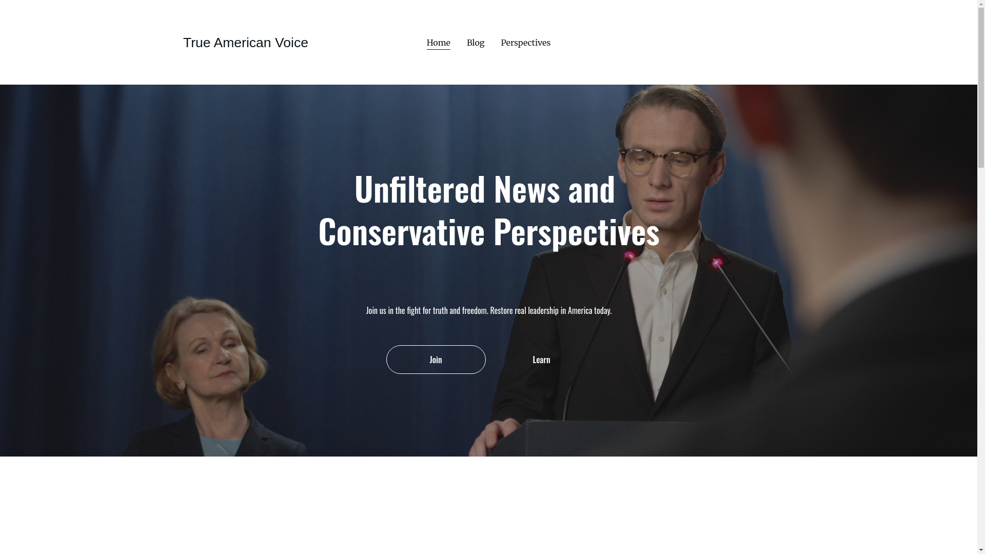 website screenshot of https://trueamericanvoice.us/