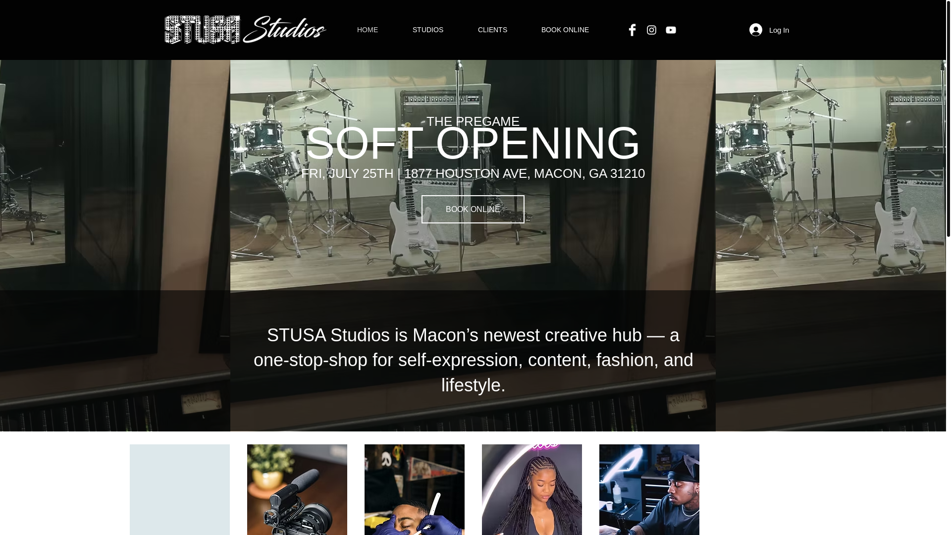 website screenshot of https://stusastudios.com/