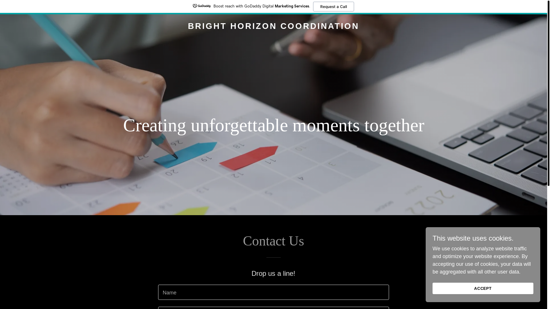 website screenshot of https://brighthorizoncoordination.com/