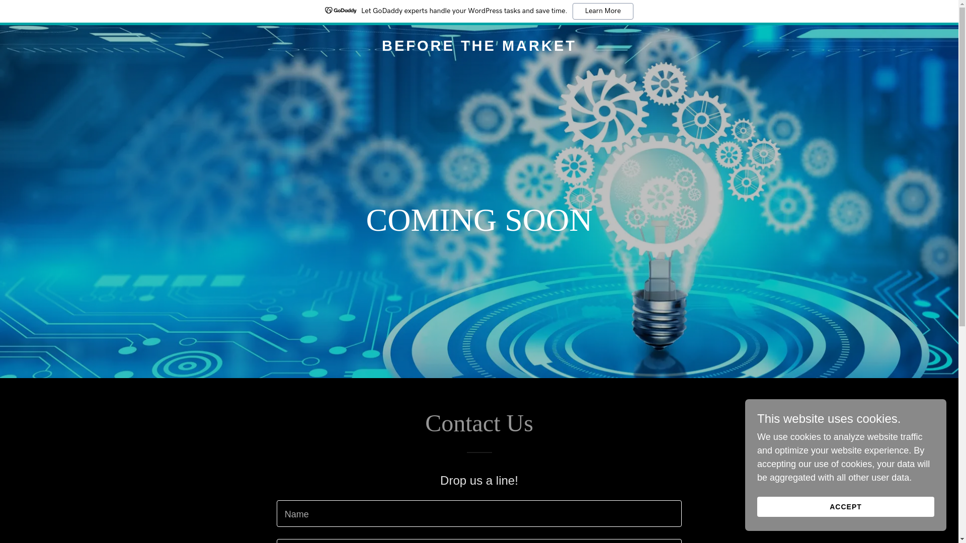 website screenshot of https://beforethemarket.io/