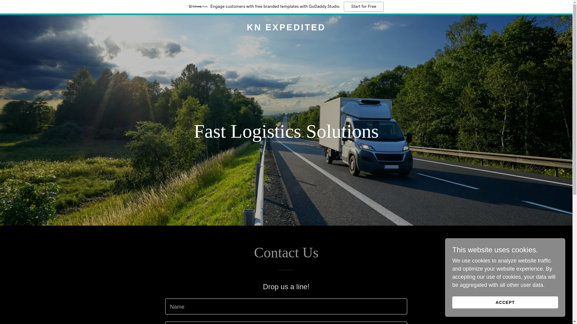 website screenshot of https://knexpedited.com/