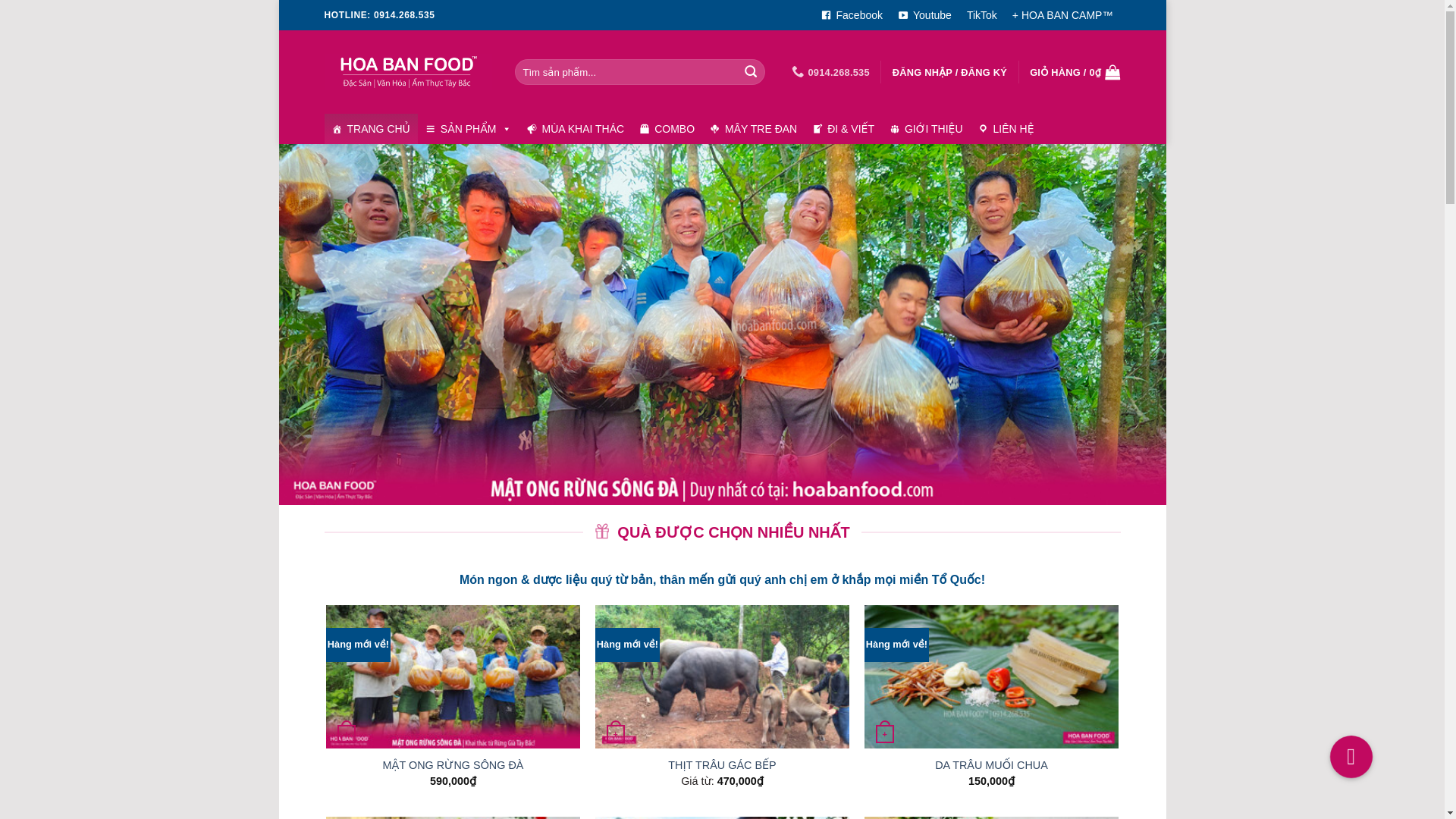 website screenshot of https://www.hoabanfood.com