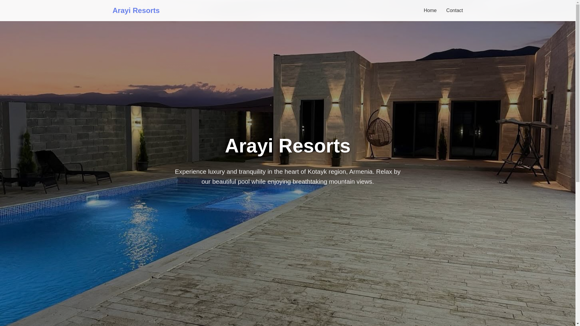 website screenshot of https://arayiresorts.pages.dev/
