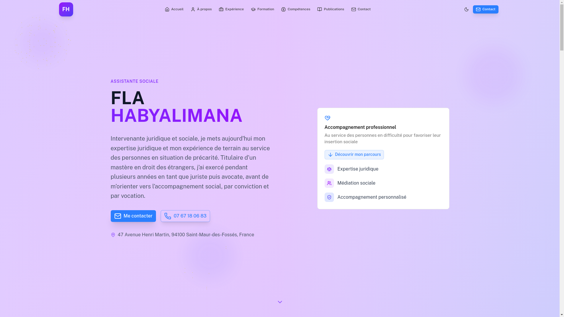 website screenshot of https://flavienne.fr/