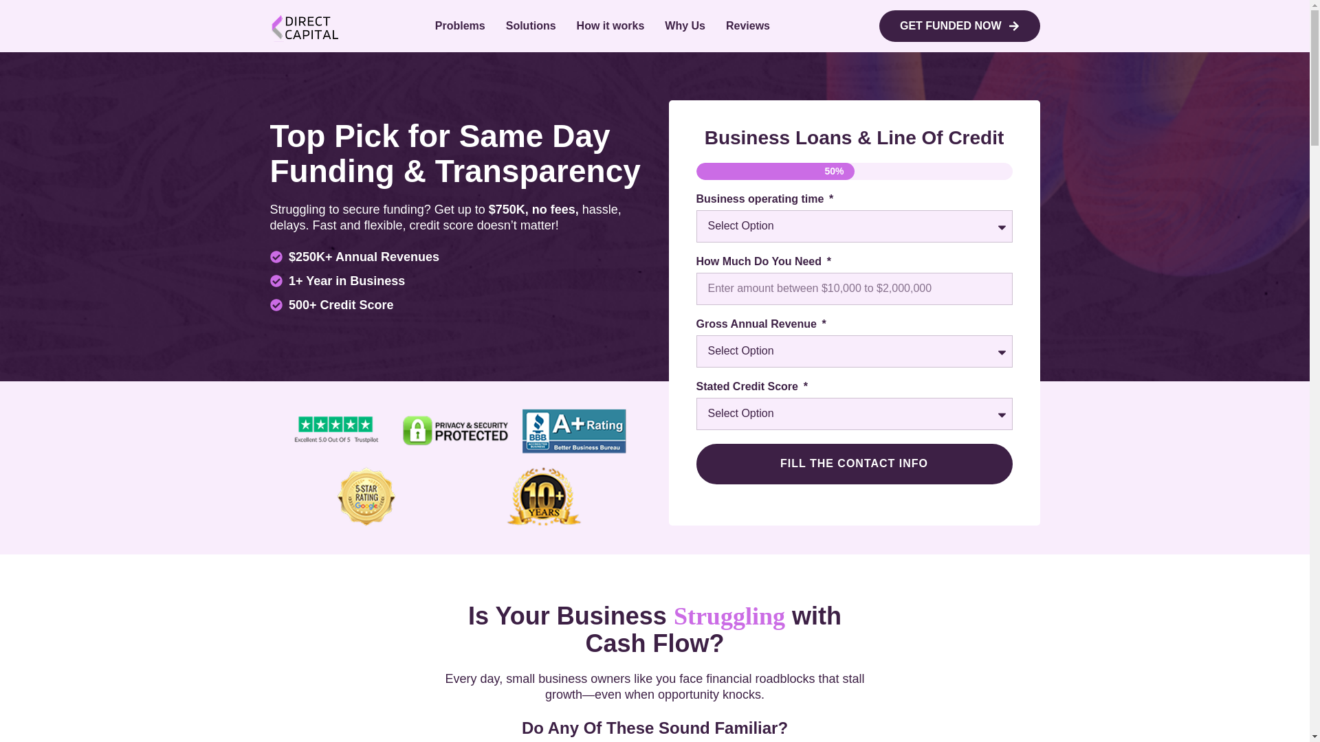 website screenshot of https://usecapitalfundsolutions.com/