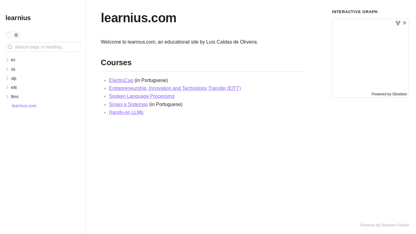 website screenshot of https://learnius.com/