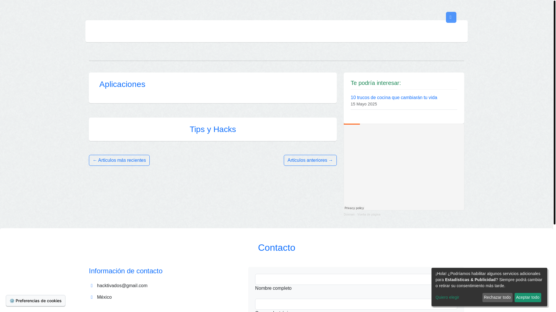 website screenshot of https://lifehacks2.pages.dev/