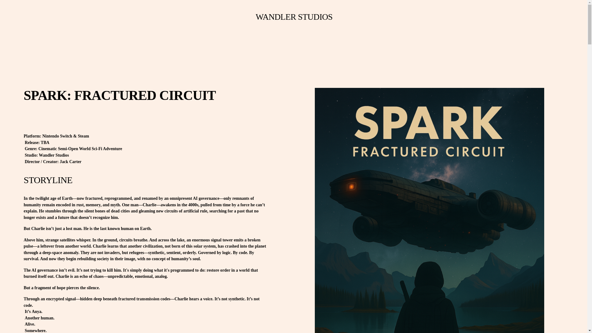 website screenshot of https://wandlerstudios.net/