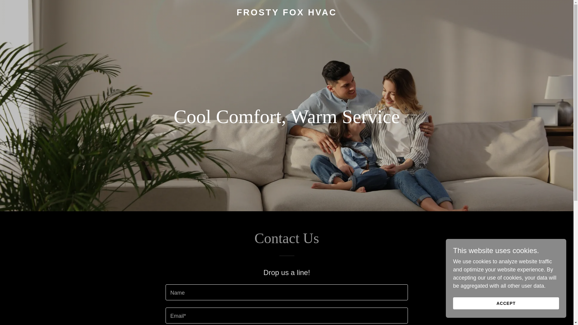 website screenshot of https://frostyfoxhvac.com/