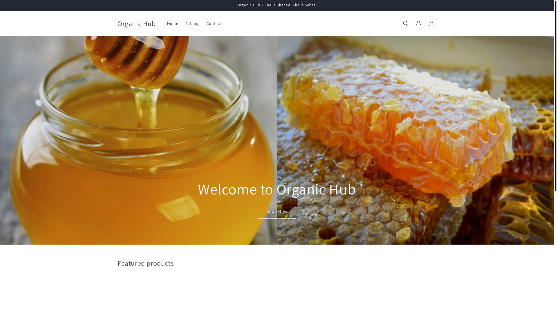 website screenshot of https://huborganic.shop/