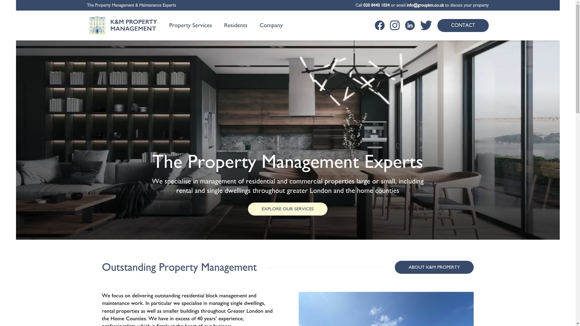 website screenshot of https://kmpropertygroup.org/