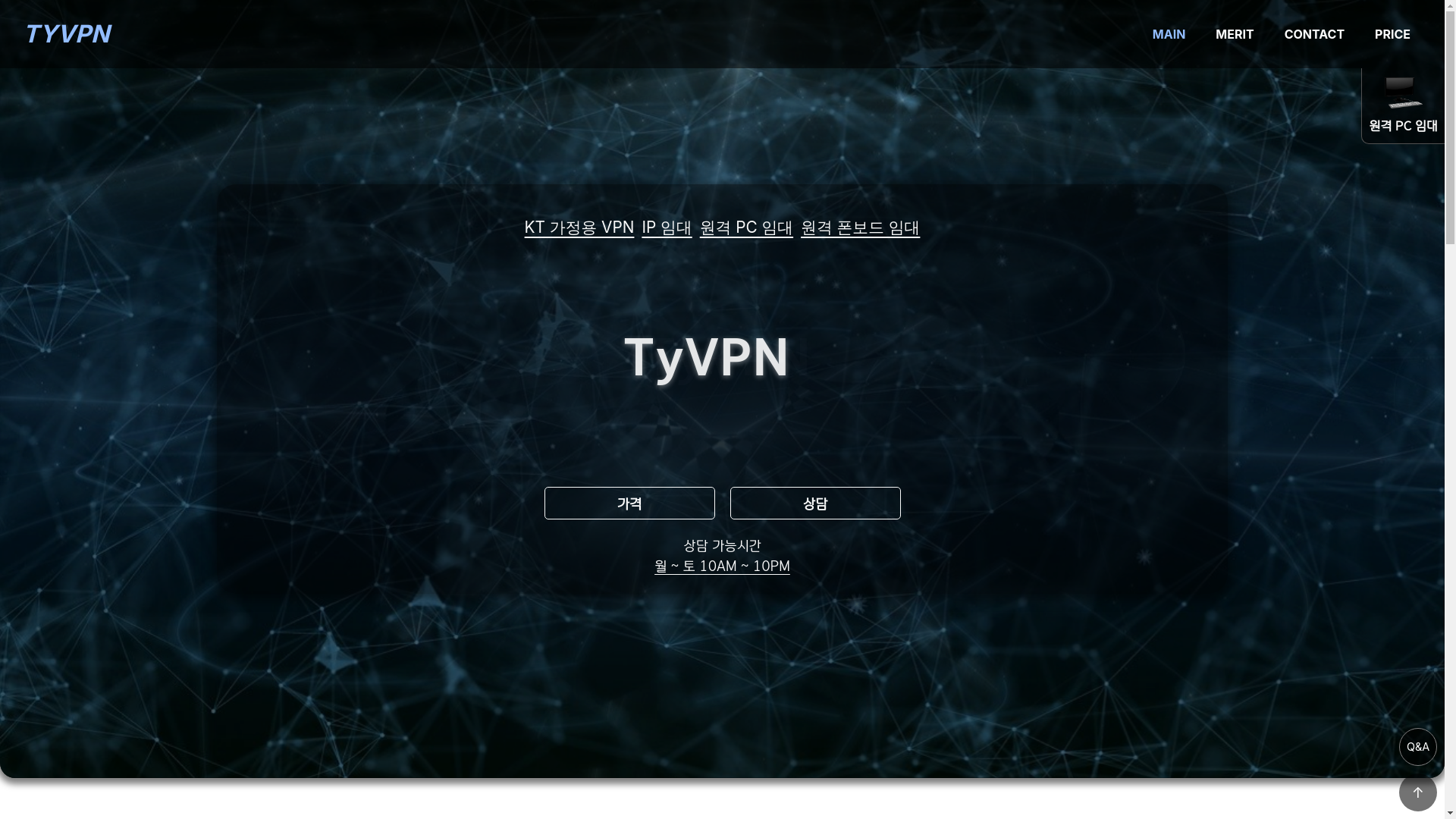 website screenshot of https://tyvpn.pages.dev/