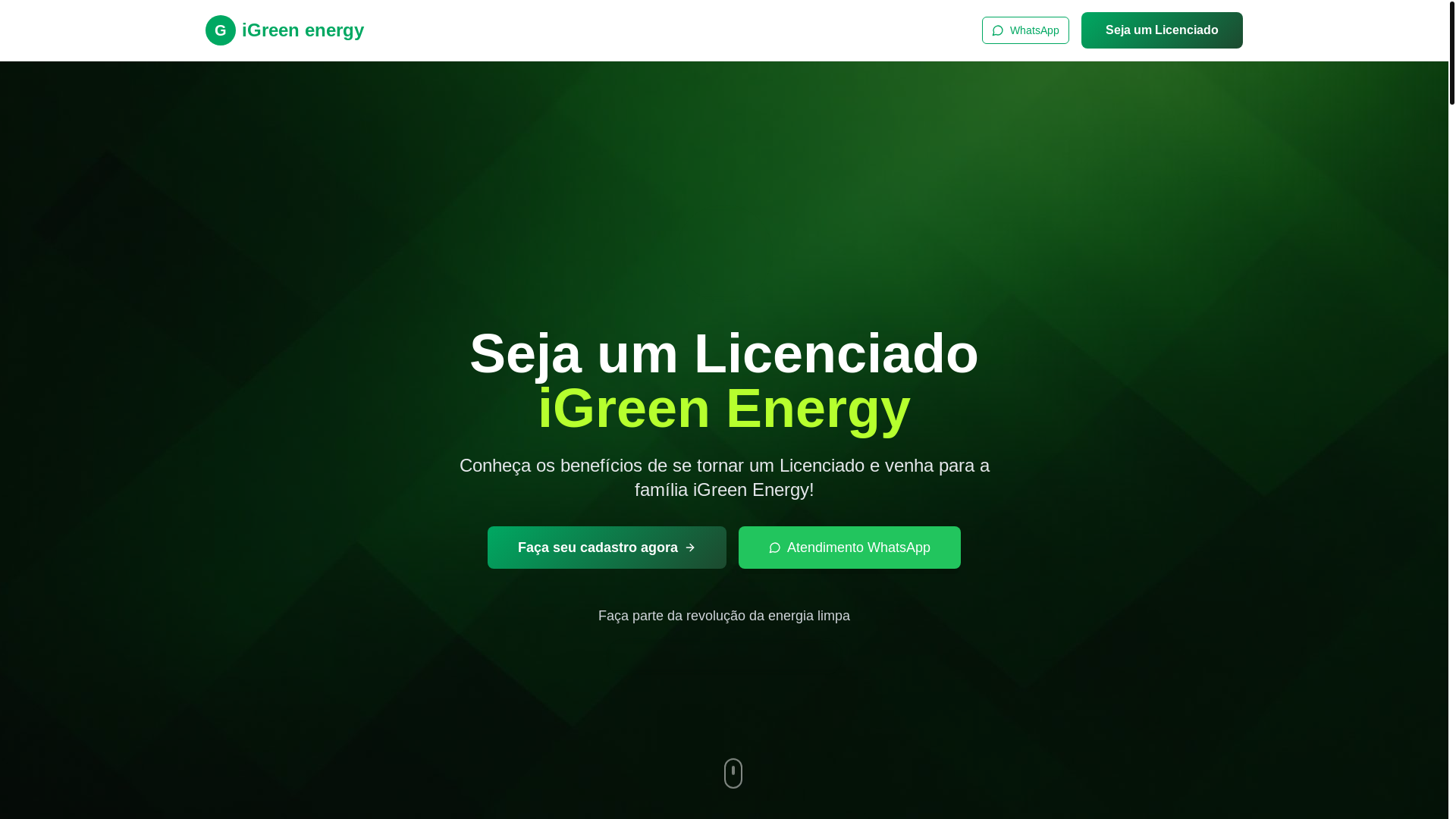 website screenshot of https://parceriaigreen.com.br/