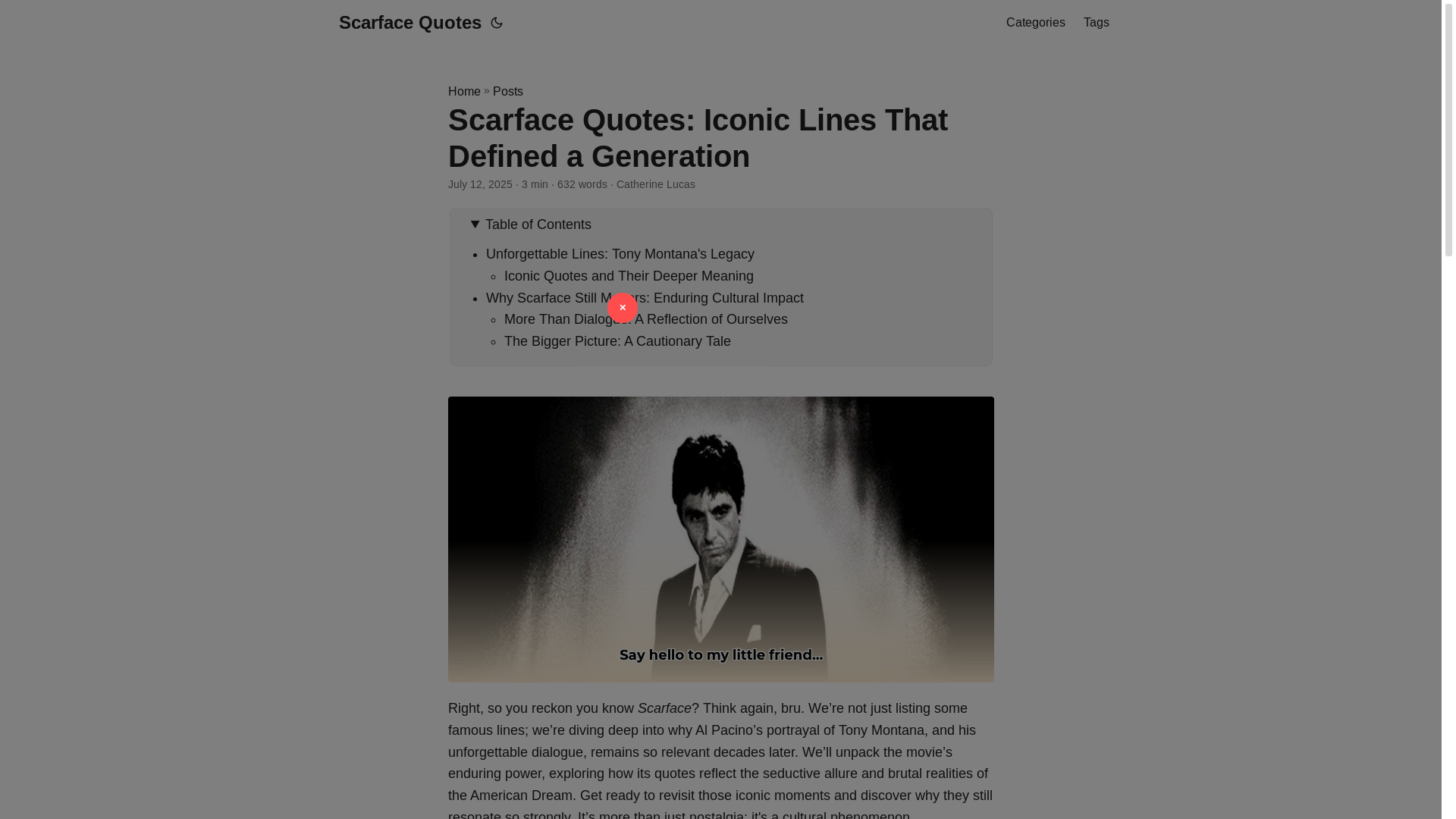 website screenshot of https://scarface-quotes.pages.dev/