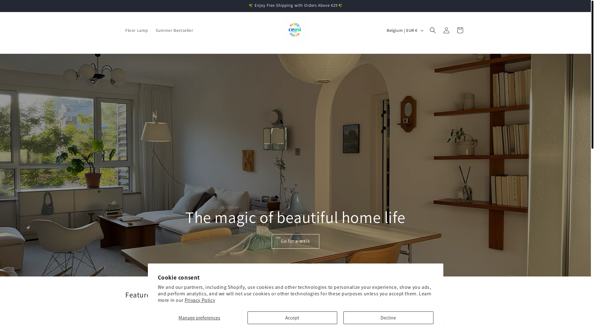 website screenshot of https://ceosie.shop/