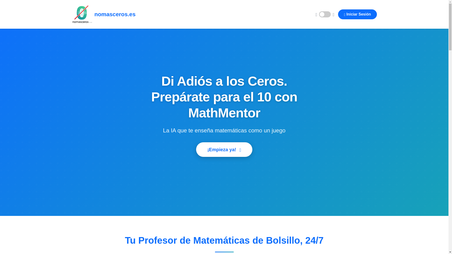 website screenshot of https://nomasceros.es/