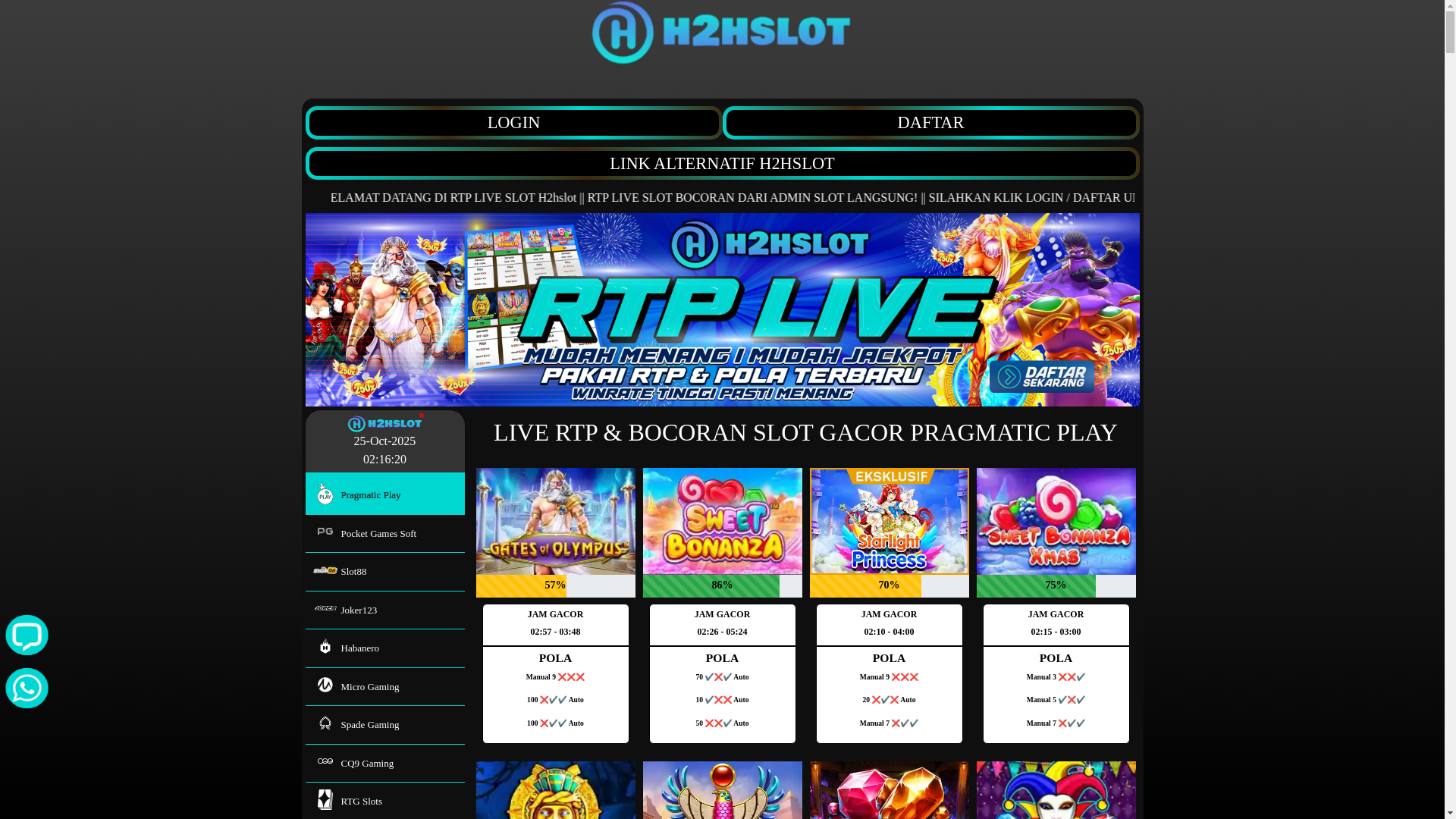 website screenshot of https://rtpliveh2h.info/
