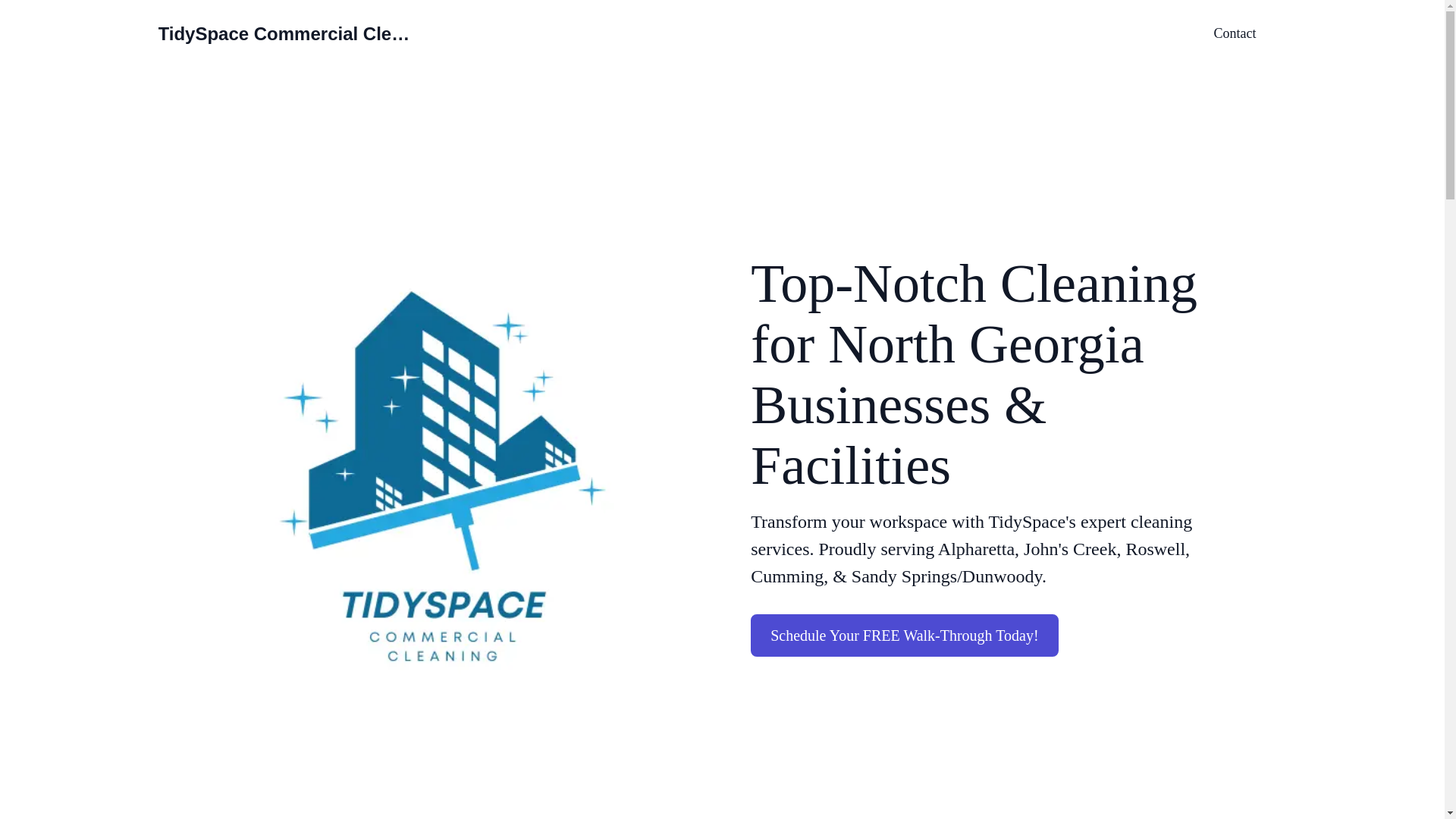 website screenshot of https://tidyspaceclean.com/