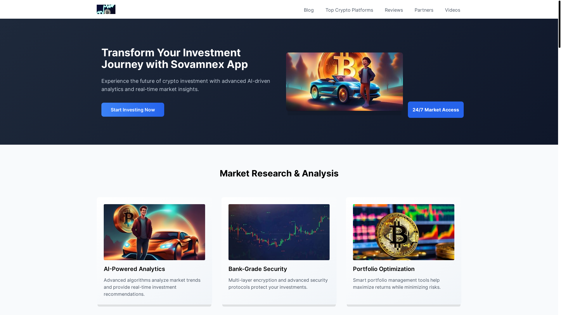 website screenshot of https://sovamnexapp-platform.click/