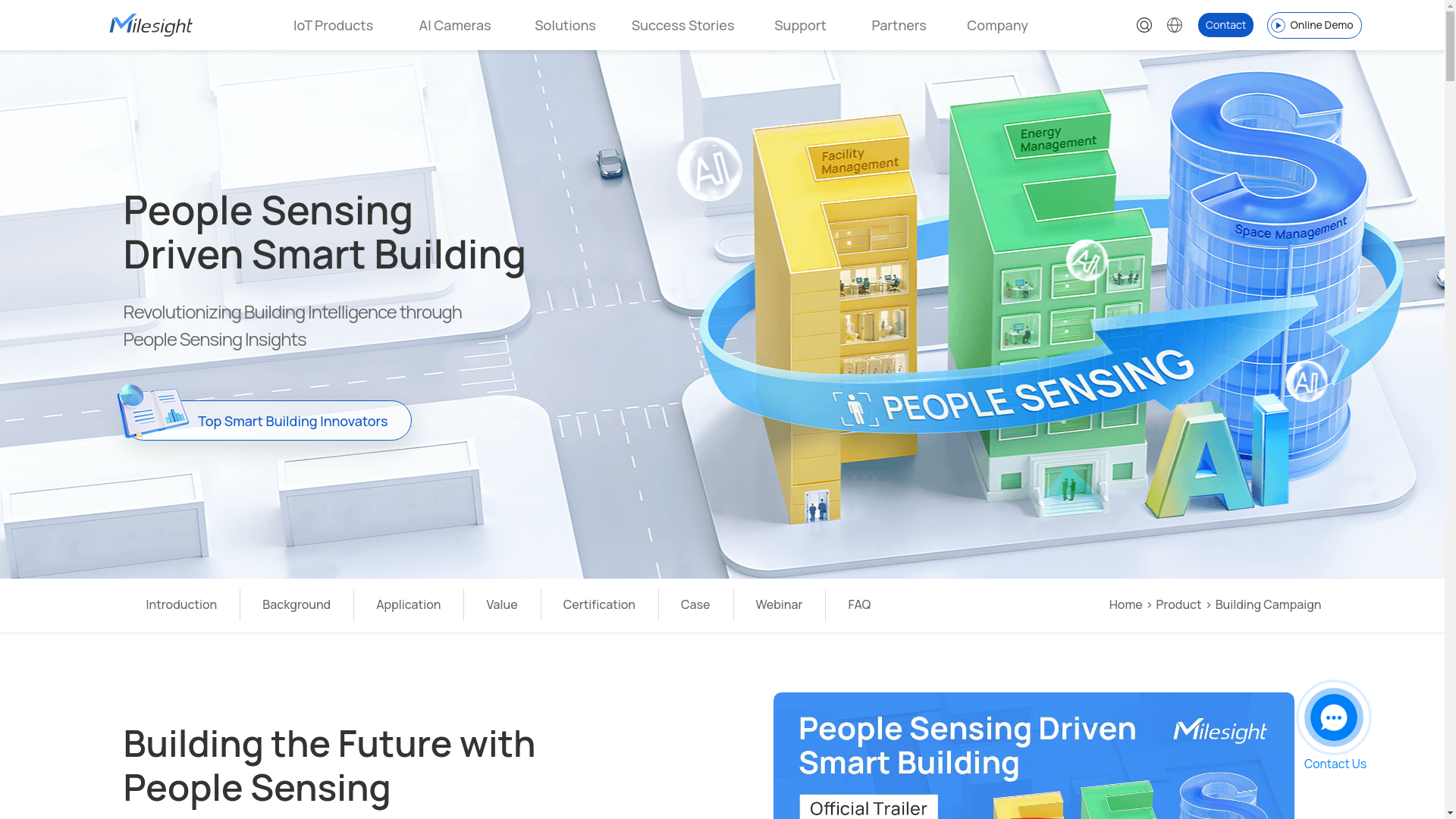 website screenshot of https://www.milesight.com/email-landing