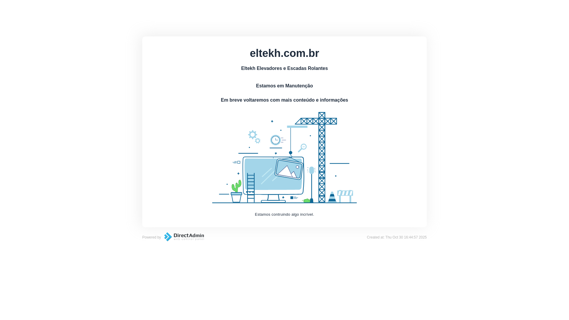 website screenshot of https://eltekh.com.br/