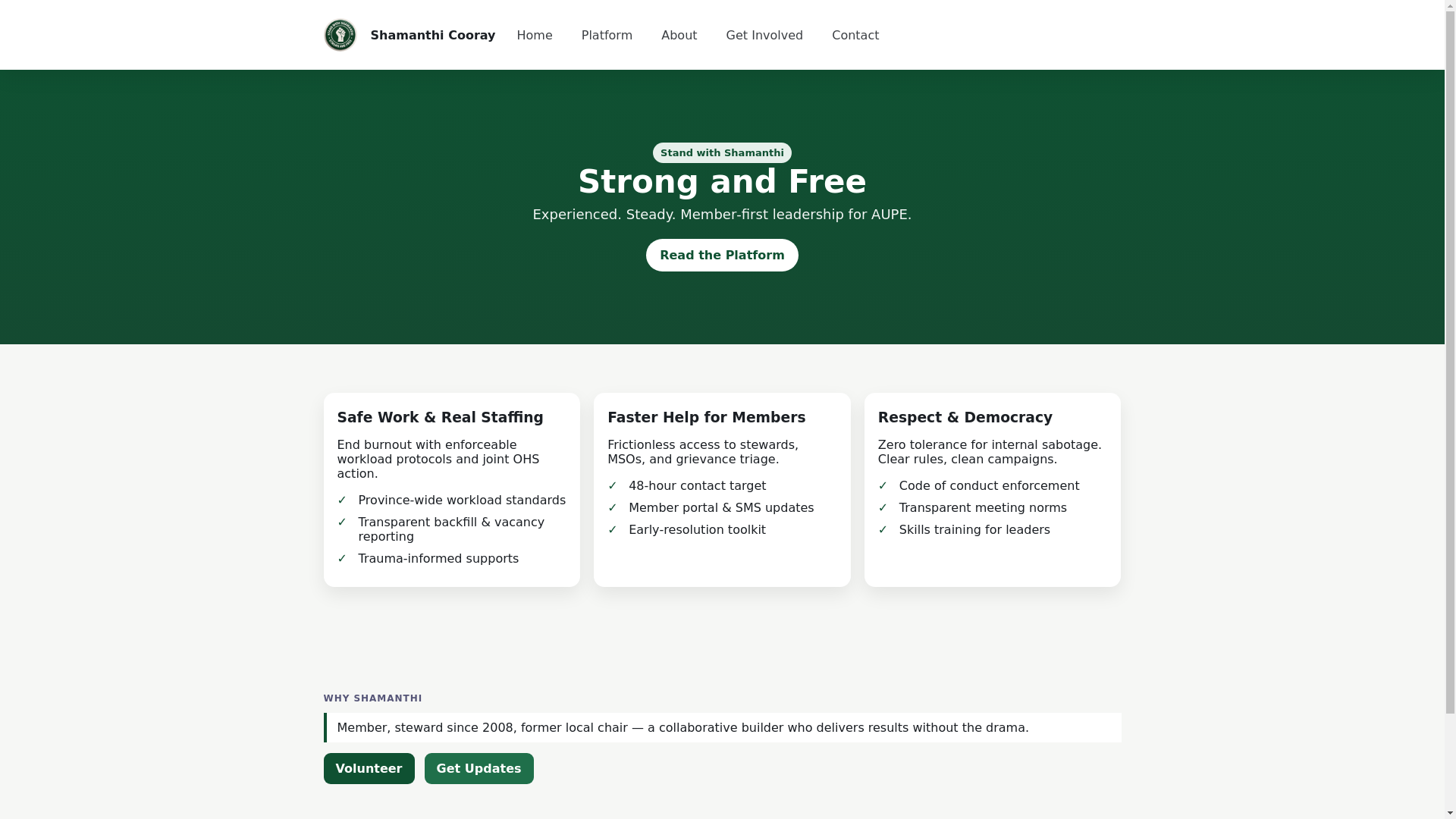 website screenshot of https://shamanthi4vp.xyz/