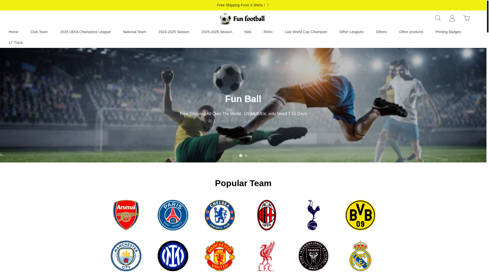 website screenshot of https://joycfball.shop/