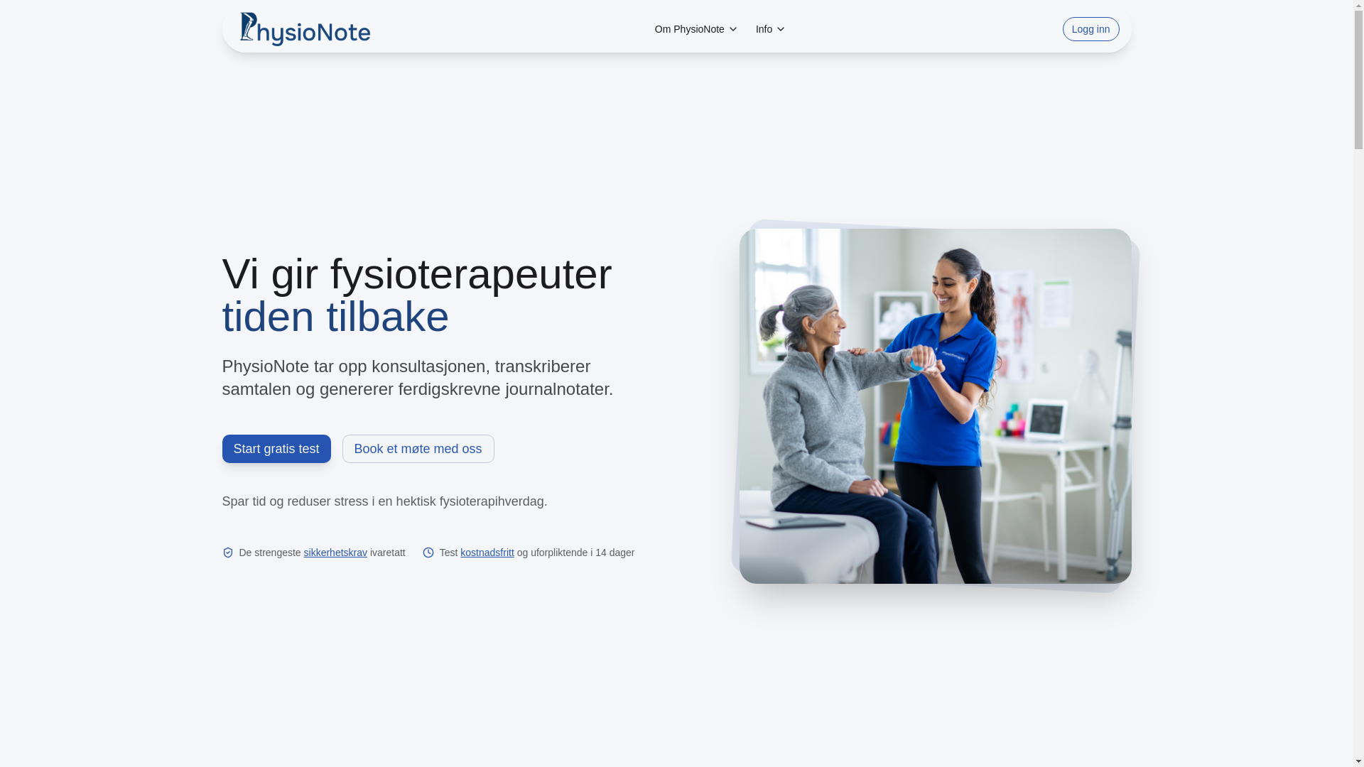 website screenshot of https://physionote.pages.dev/