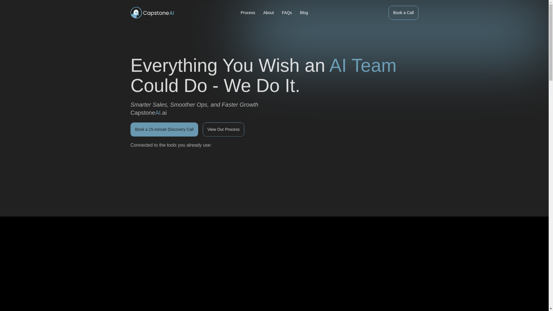 website screenshot of https://meetcapstonaiteam.com/