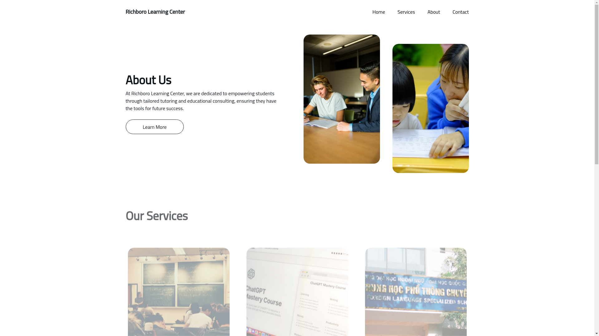 website screenshot of https://richborolearningcenter.com/