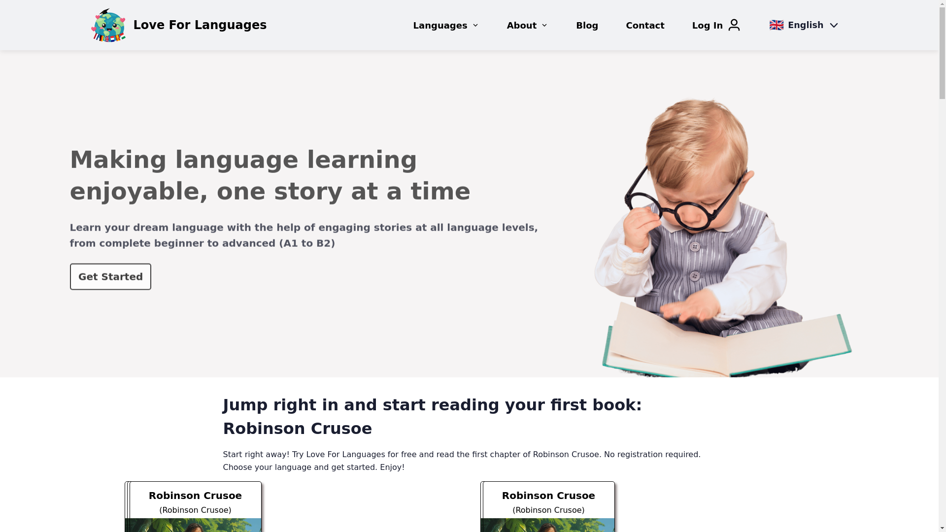website screenshot of https://loveforlanguages.be/