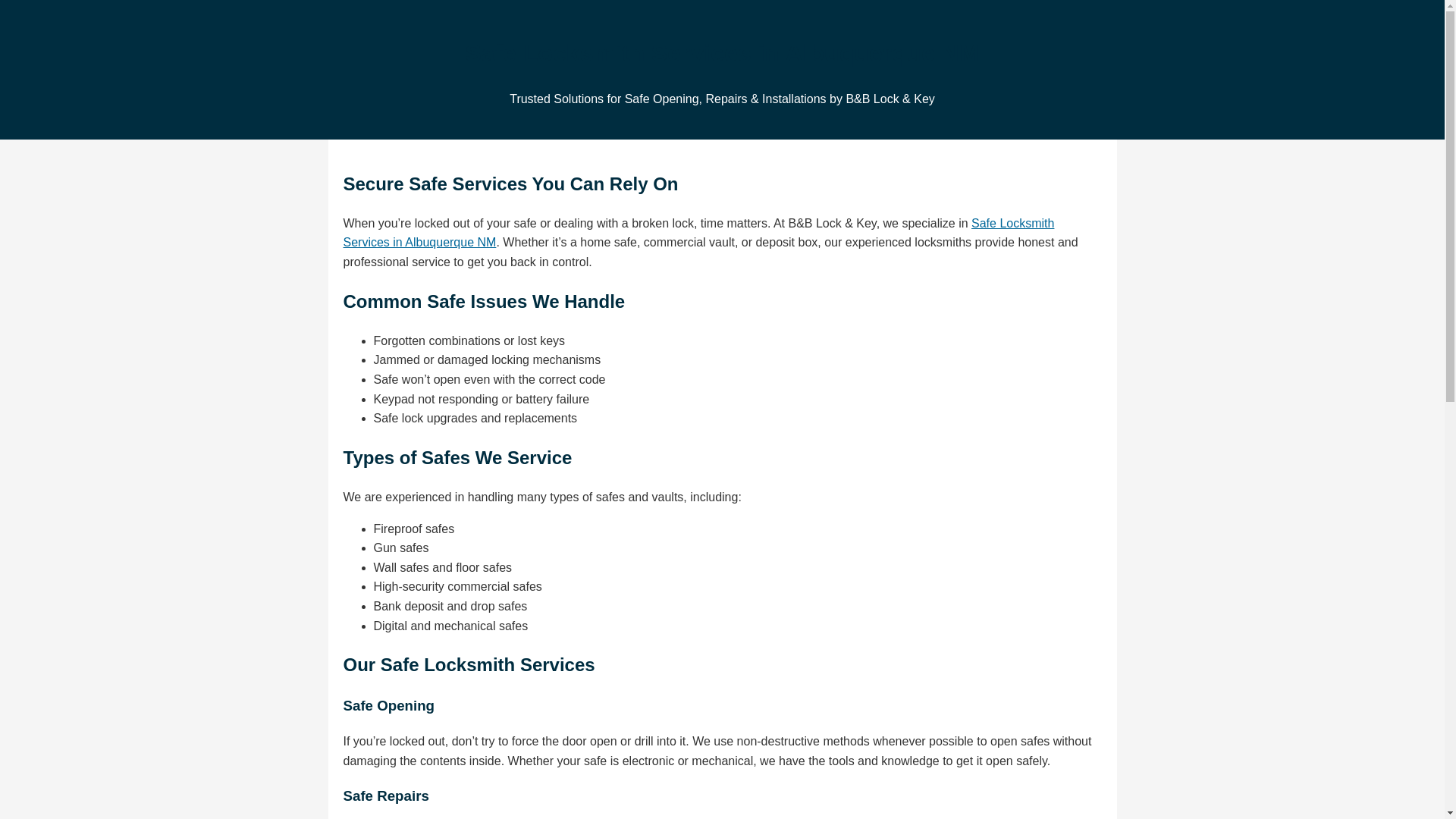website screenshot of https://safe-locksmith-services-albuquerque-nm.pages.dev/