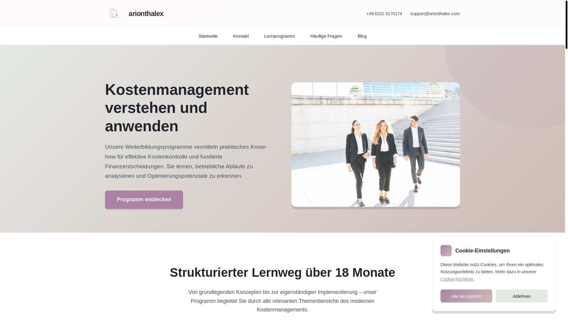 website screenshot of https://arionthalex.com/