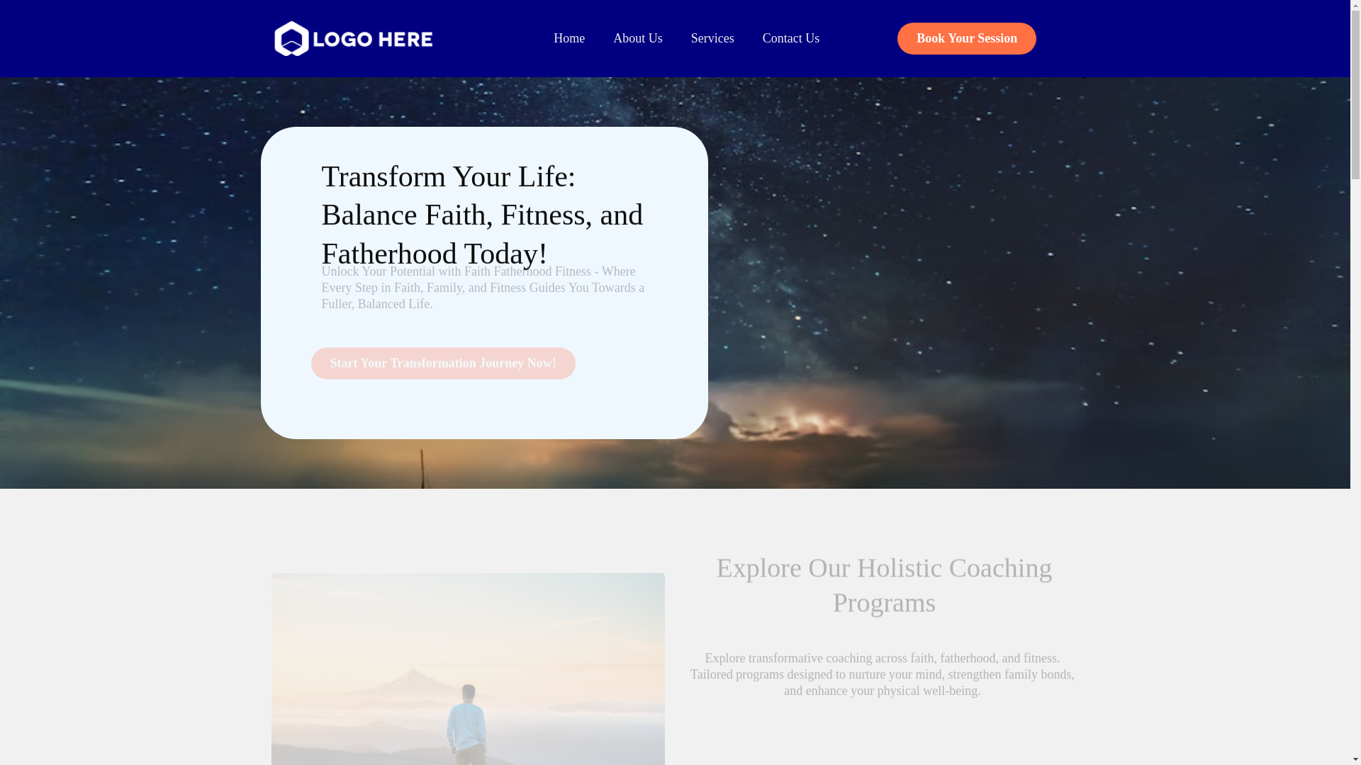 website screenshot of https://faithfatherhoodfitness.com/