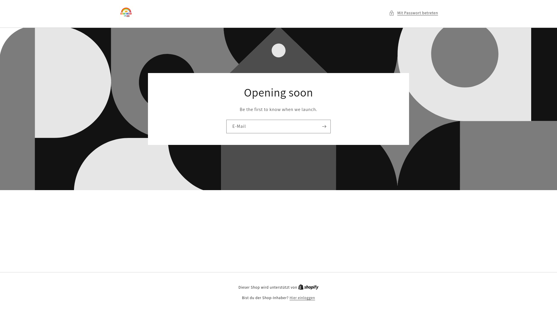 website screenshot of https://shinewear-uk.com/