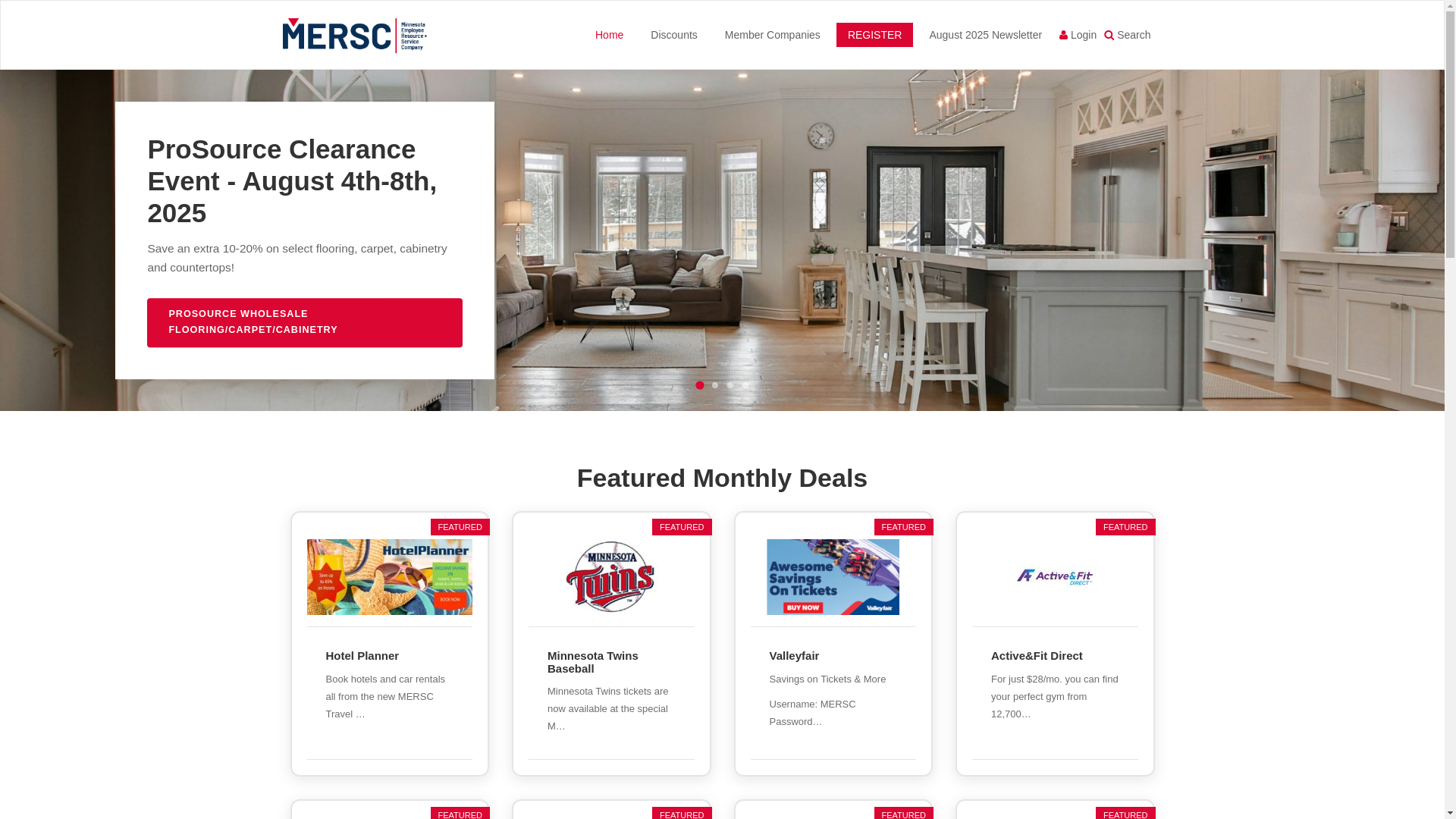 website screenshot of https://mersc.com/