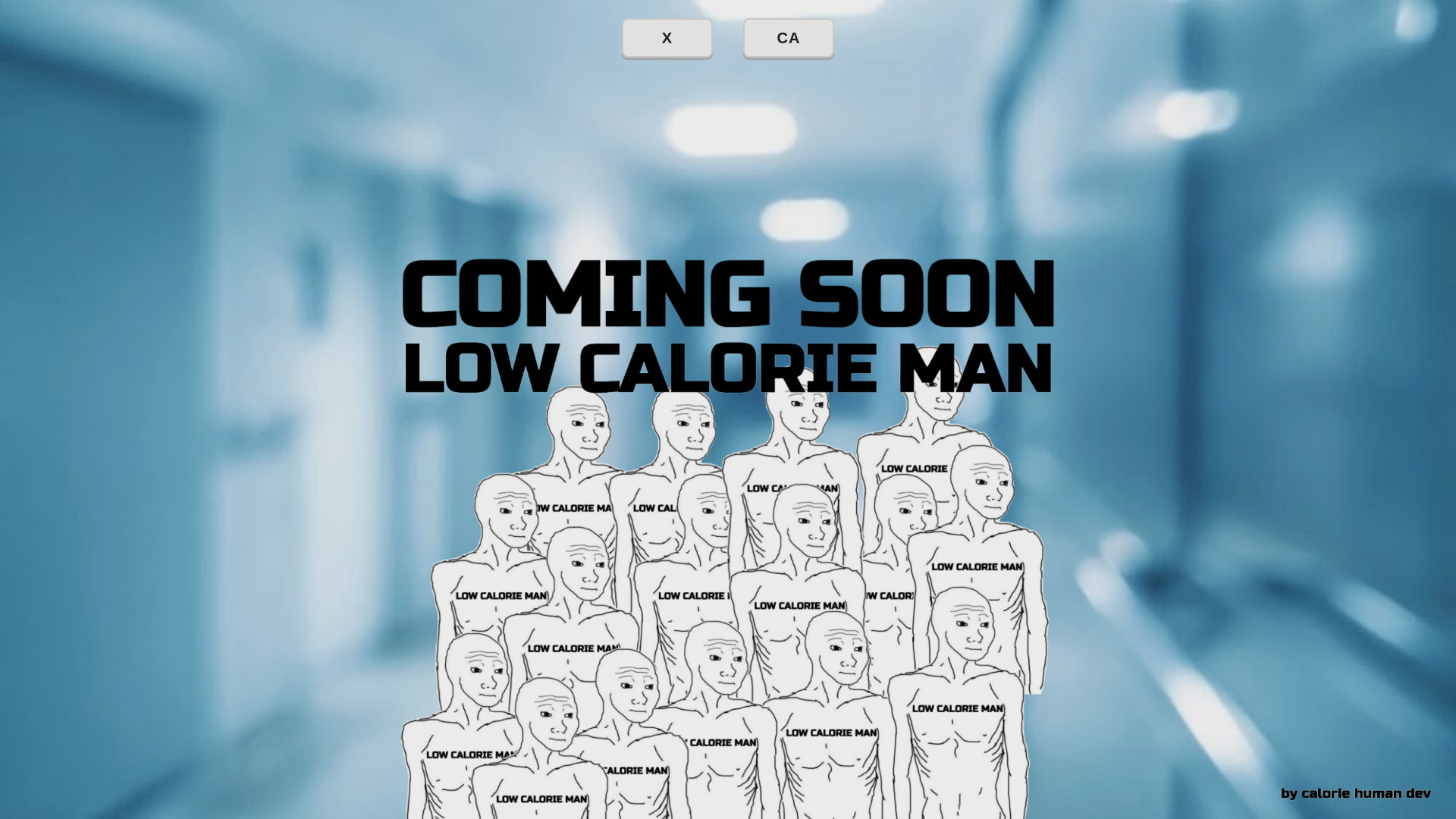 website screenshot of https://lowcalorieman.fun/