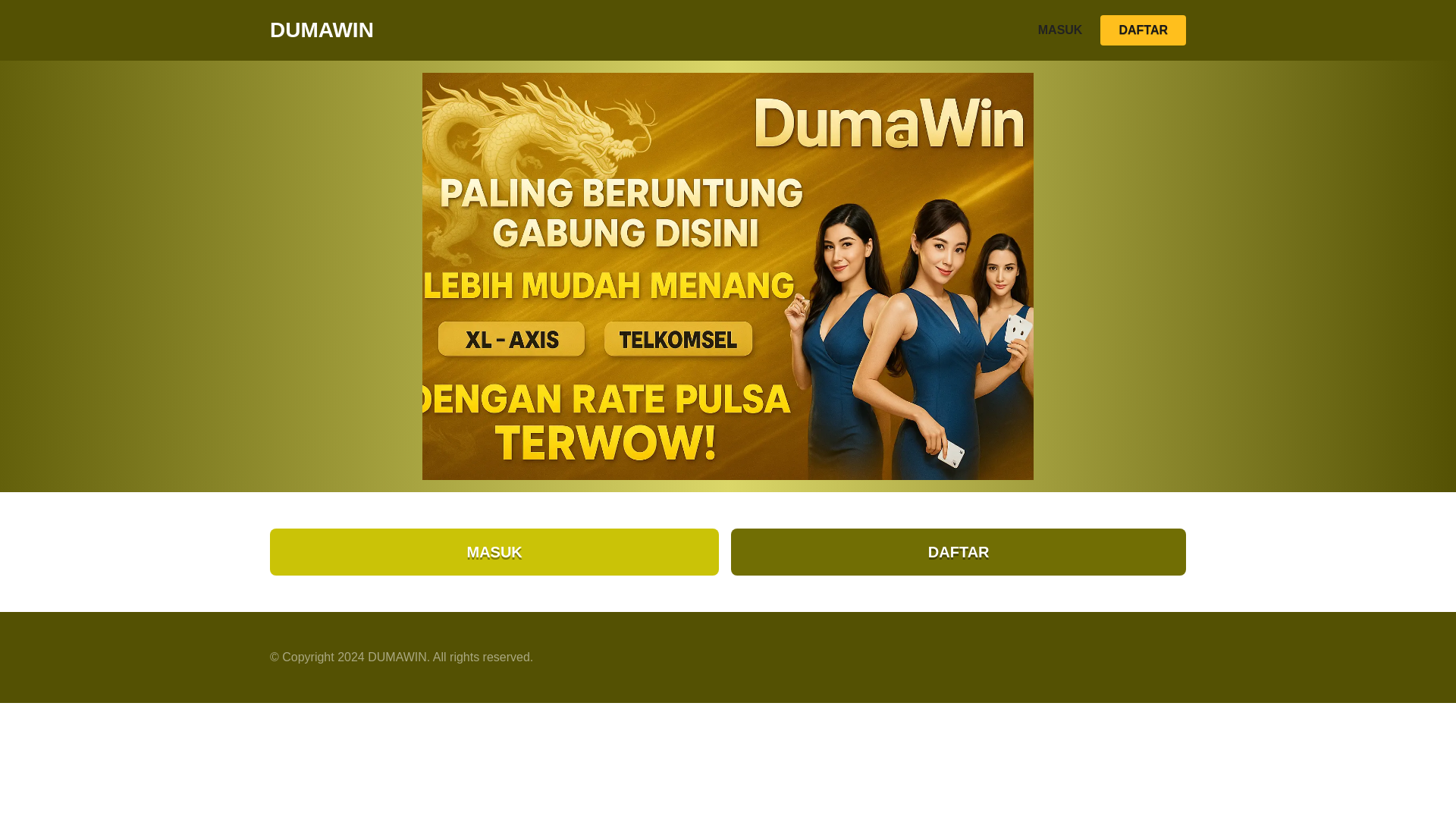 website screenshot of https://dumawins.site/