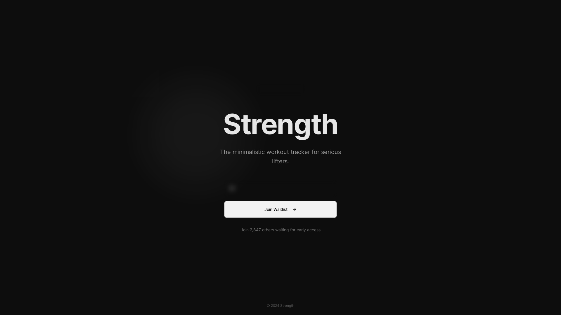 website screenshot of https://strength-waitlist-glow.pages.dev/