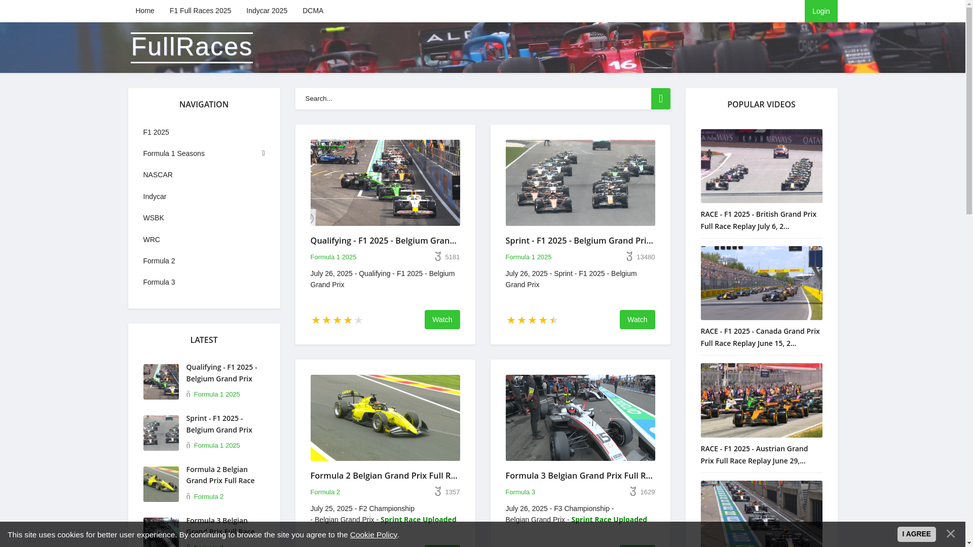 website screenshot of https://fullraces.com/