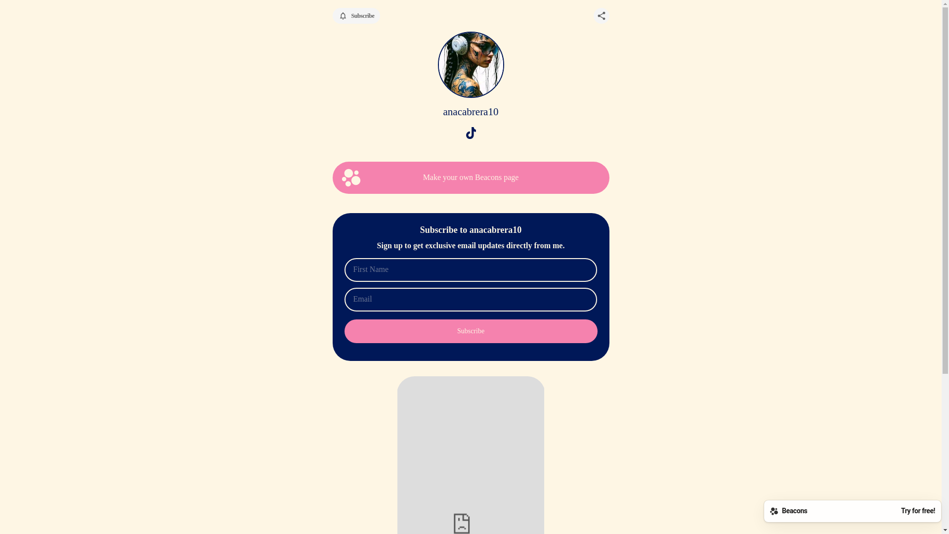 website screenshot of https://anacabrera10.com/